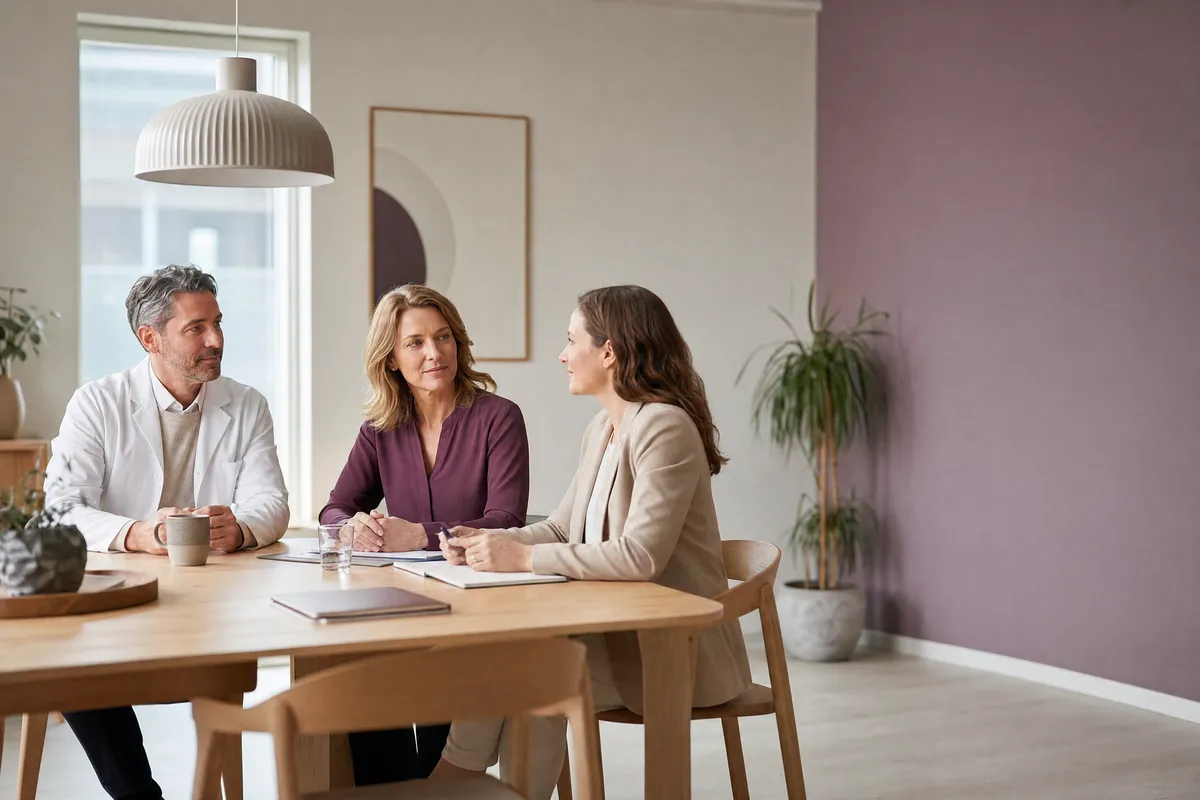 Vårdteamet samlat kring ett bord
